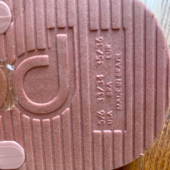 Brazilian pink jelly sandals with an adjustable studded back strap Size 5-6 - Picture 4 of 5